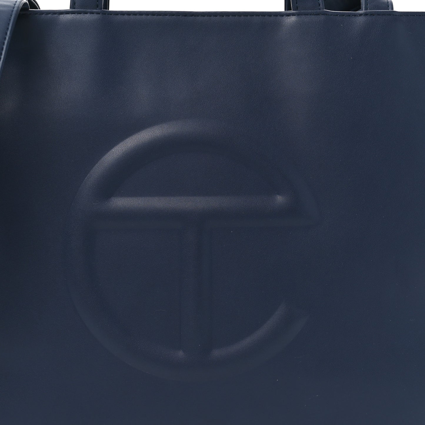 Vegan Leather Medium Shopping Bag Navy
