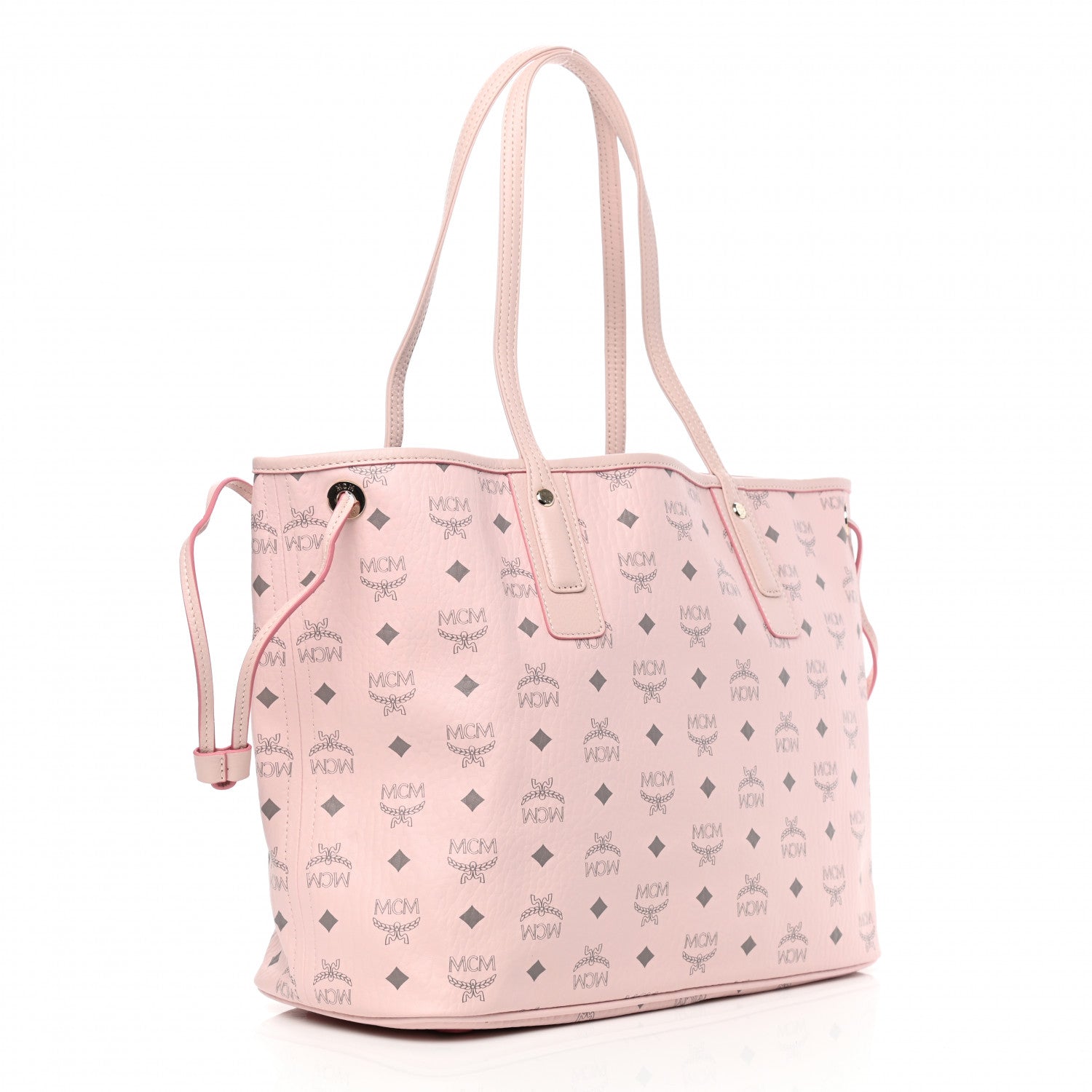 MCM Visetos Medium Liz Reversible Shopper Tote Powder Pink 6 of 16