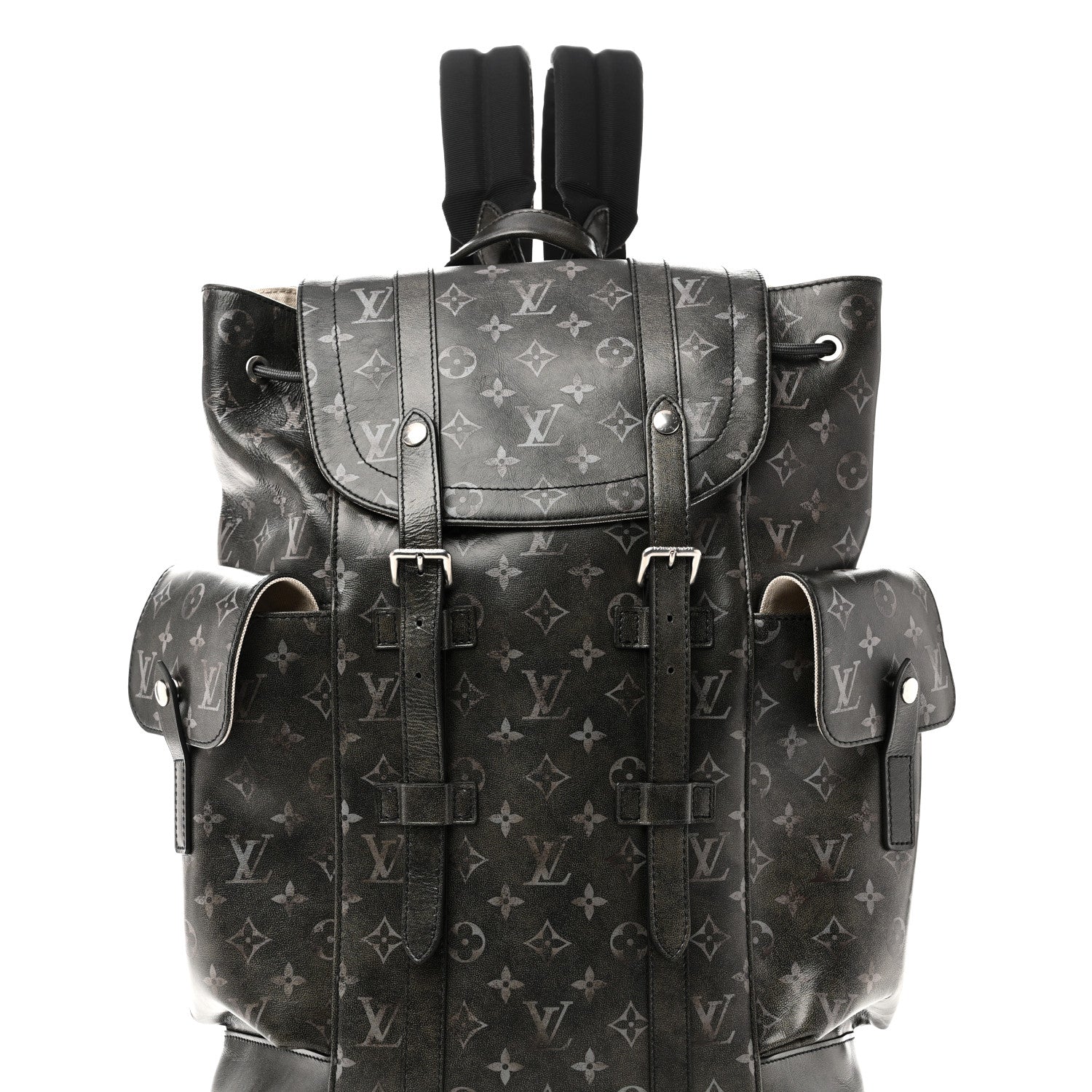 Louis Vuitton Brushed Monogram Eclipse Christopher MM Backpack Black 1902093 – FASHIONPHILE
