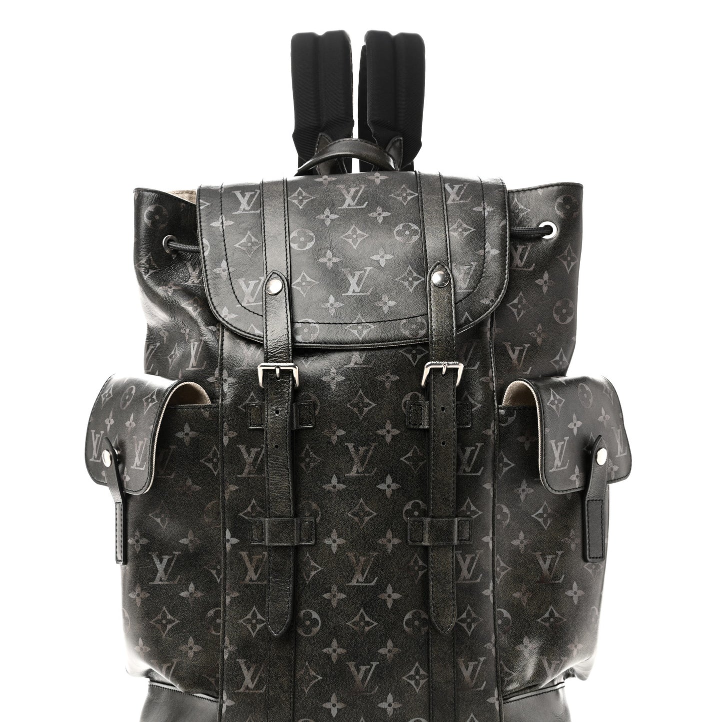 Brushed Monogram Eclipse Christopher MM Backpack Black