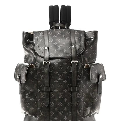 Louis Vuitton Brushed Monogram Eclipse Christopher MM Backpack Black 7 of 9