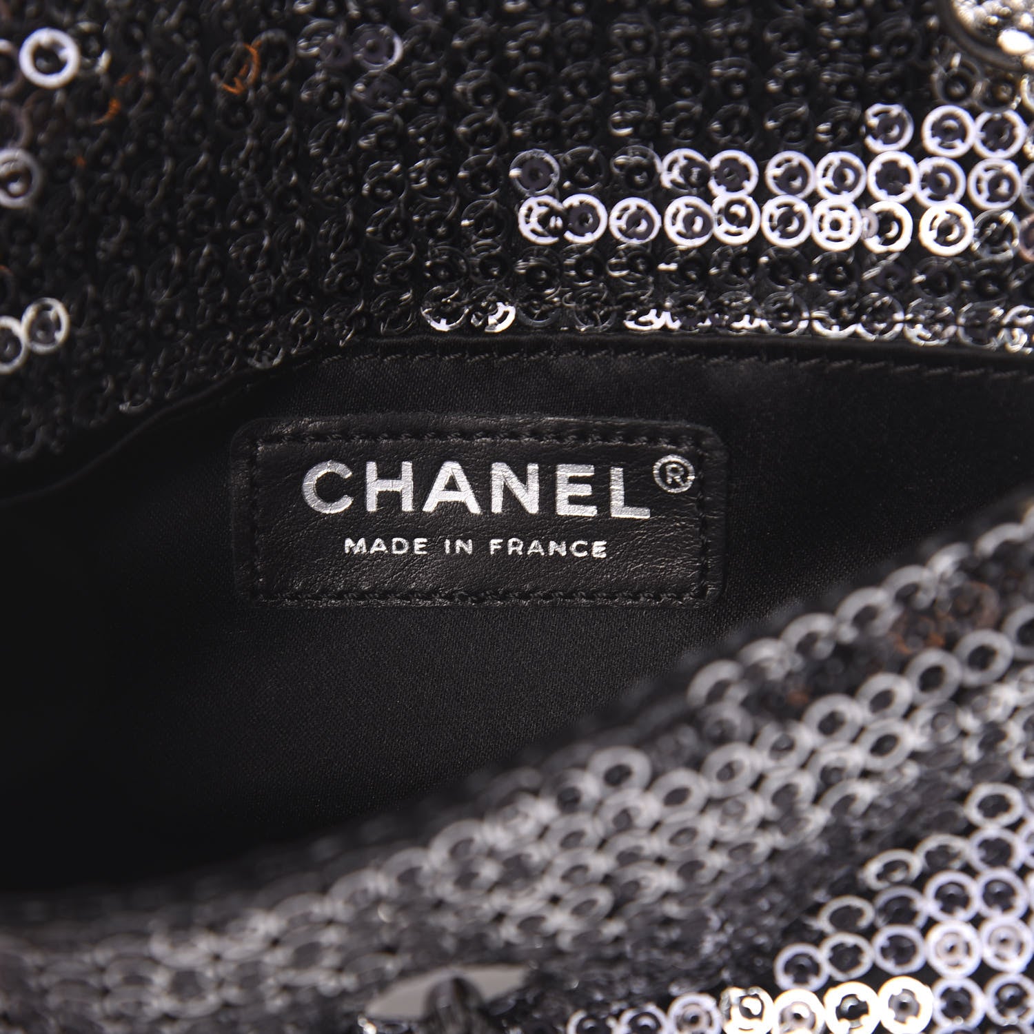 Chanel Sequin Micro Flap Dark Silver 6 of 9