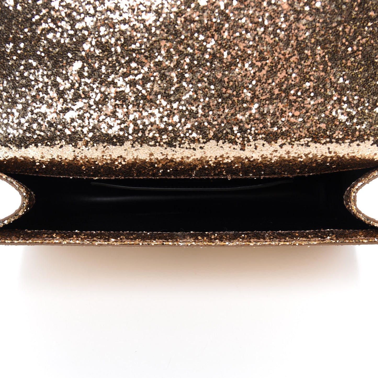 Glitter Classic Kate Monogram Clutch Gold