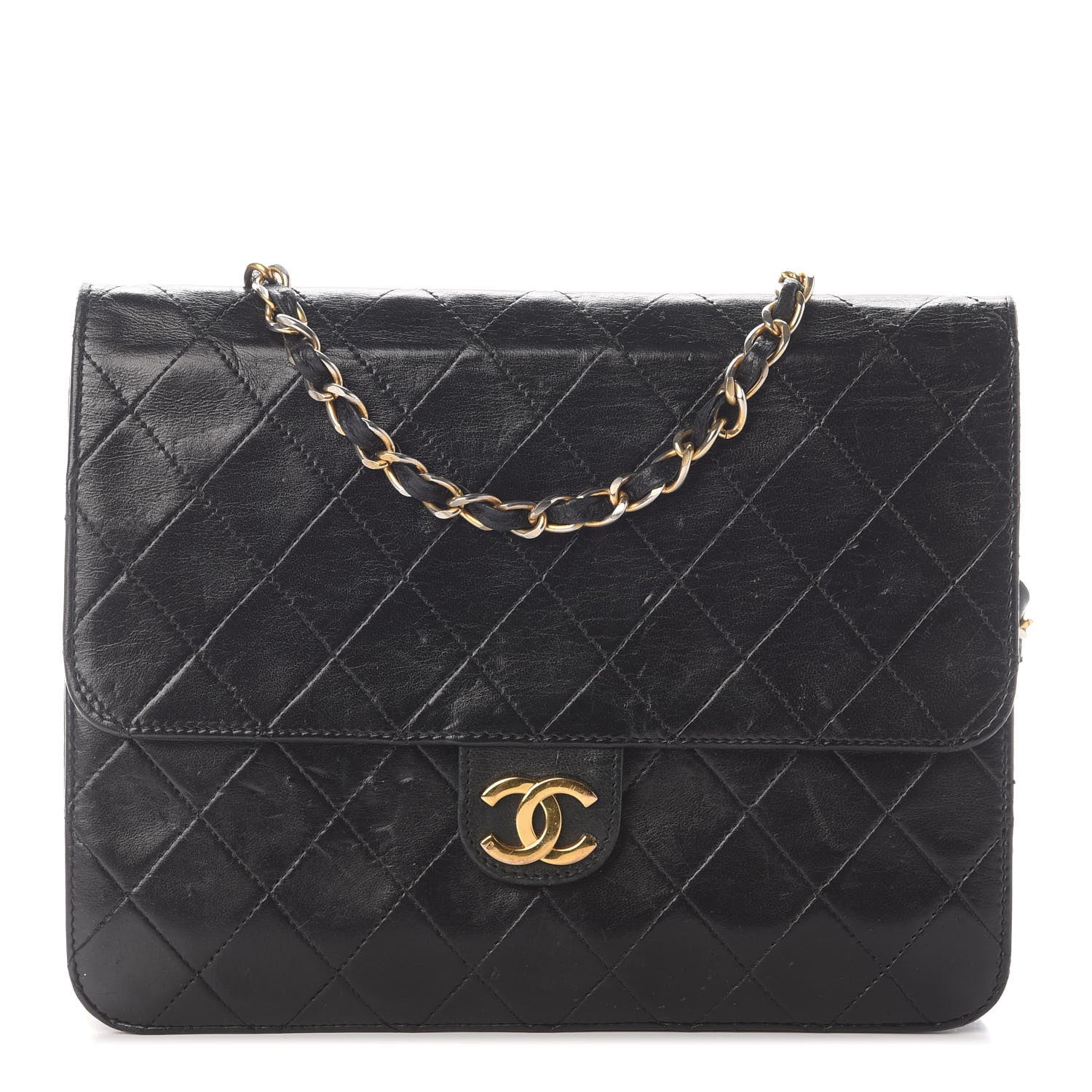 Chanel Lambskin Quilted Small Single Flap Black 1 of 10