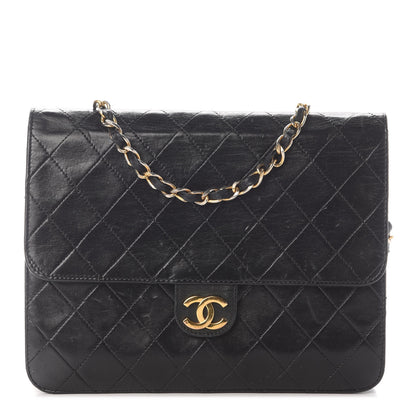Chanel Lambskin Quilted Small Single Flap Black 1 of 10