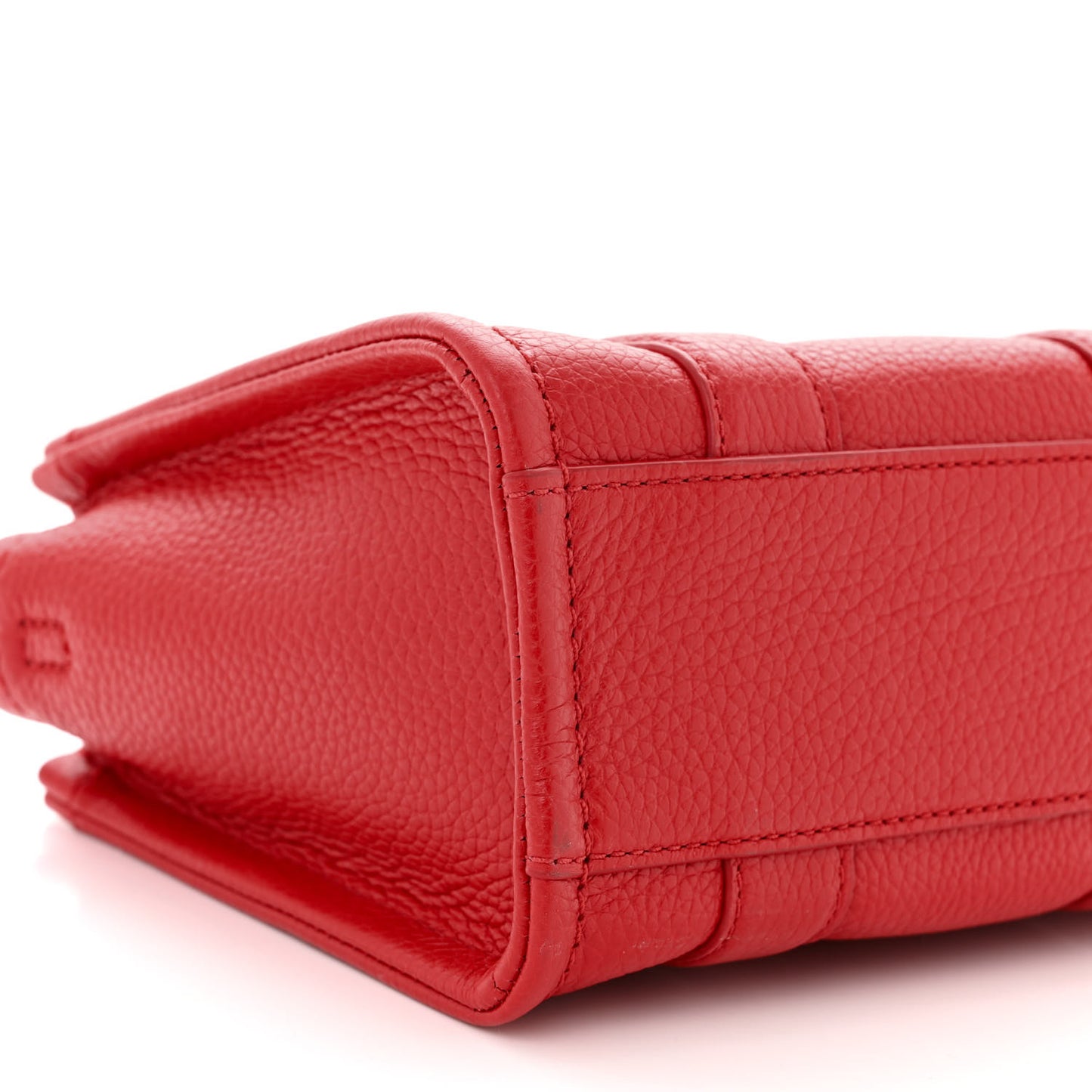 Grained Calfskin Mini The Tote Bag Red