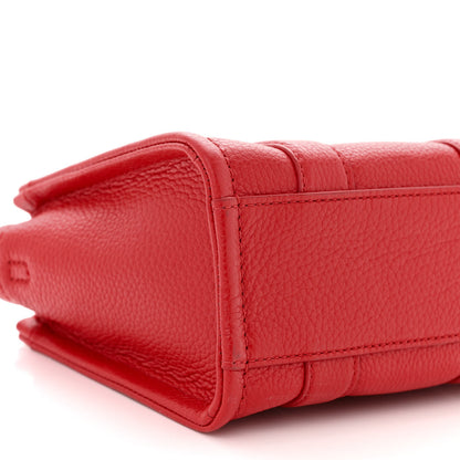 Marc Jacobs Grained Calfskin Mini The Tote Bag Red 9 of 11