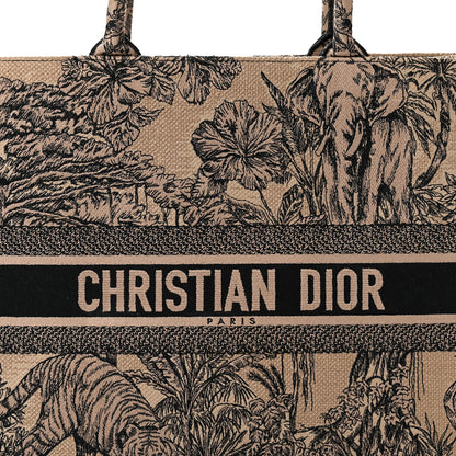 Christian Dior Canvas Embroidered Large Dioriviera Toile De Jouy Book Tote Black 8 of 12