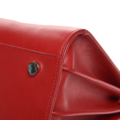 Saint Laurent Calfskin Studded Small Sac de Jour Carryall Red 12 of 14