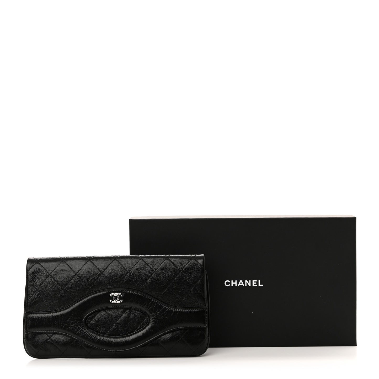 Aged Calfskin Quilted Small 31 Pouch Black