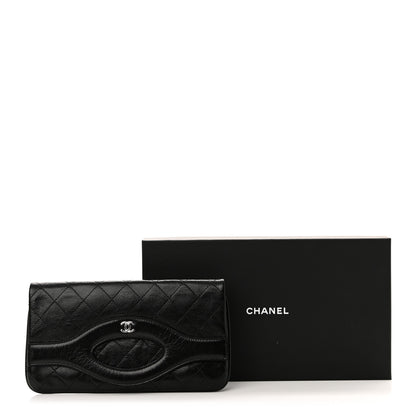 Chanel Aged Calfskin Quilted Small 31 Pouch Black 12 of 12