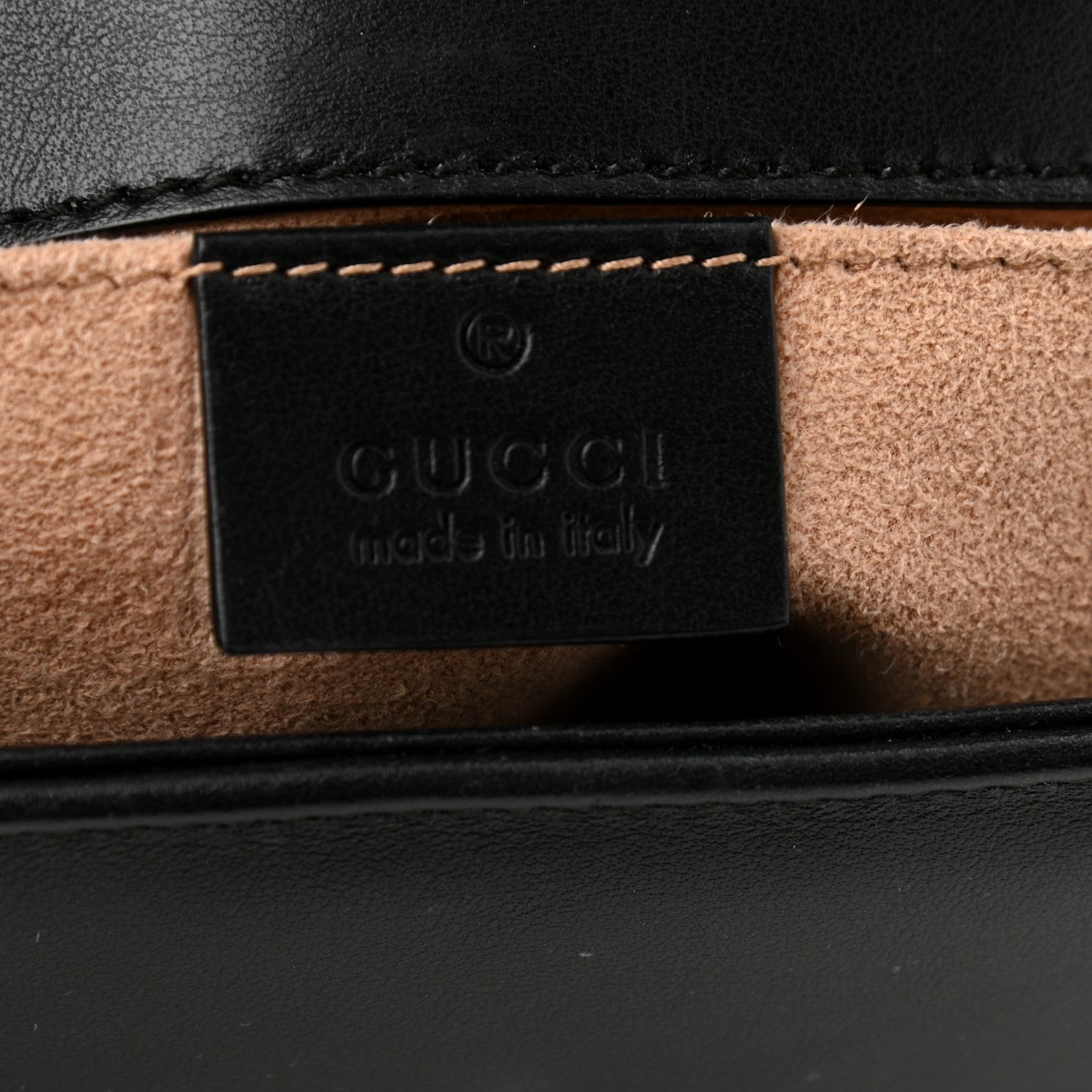 Gucci Calfskin Matelasse Mini GG Marmont Shoulder Bag Black 6 of 11