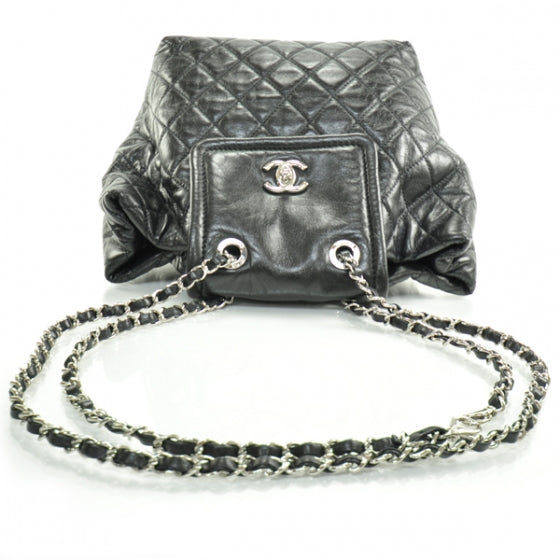 Chanel Lambskin Quilted Beijing Backpack Bag Black 5 of 14