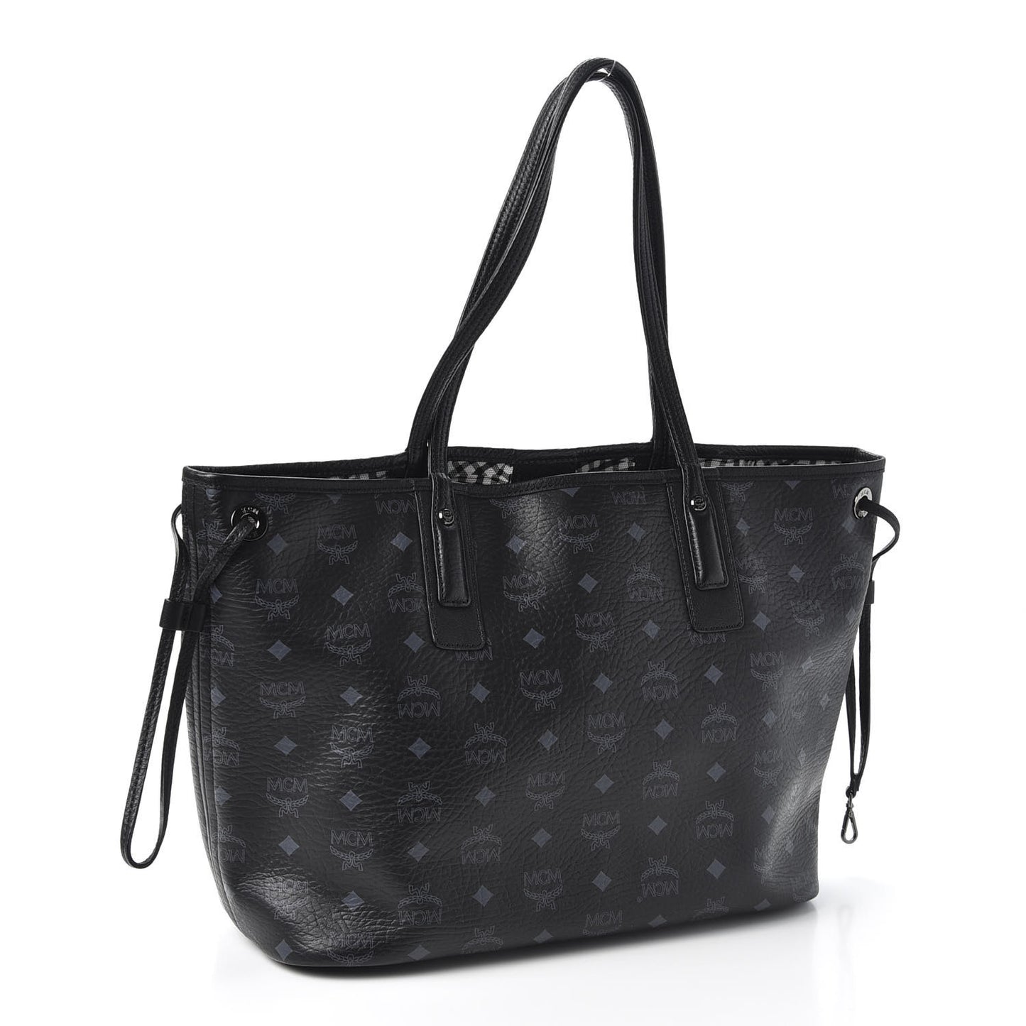 Visetos Medium Liz Reversible Shopper Tote Black