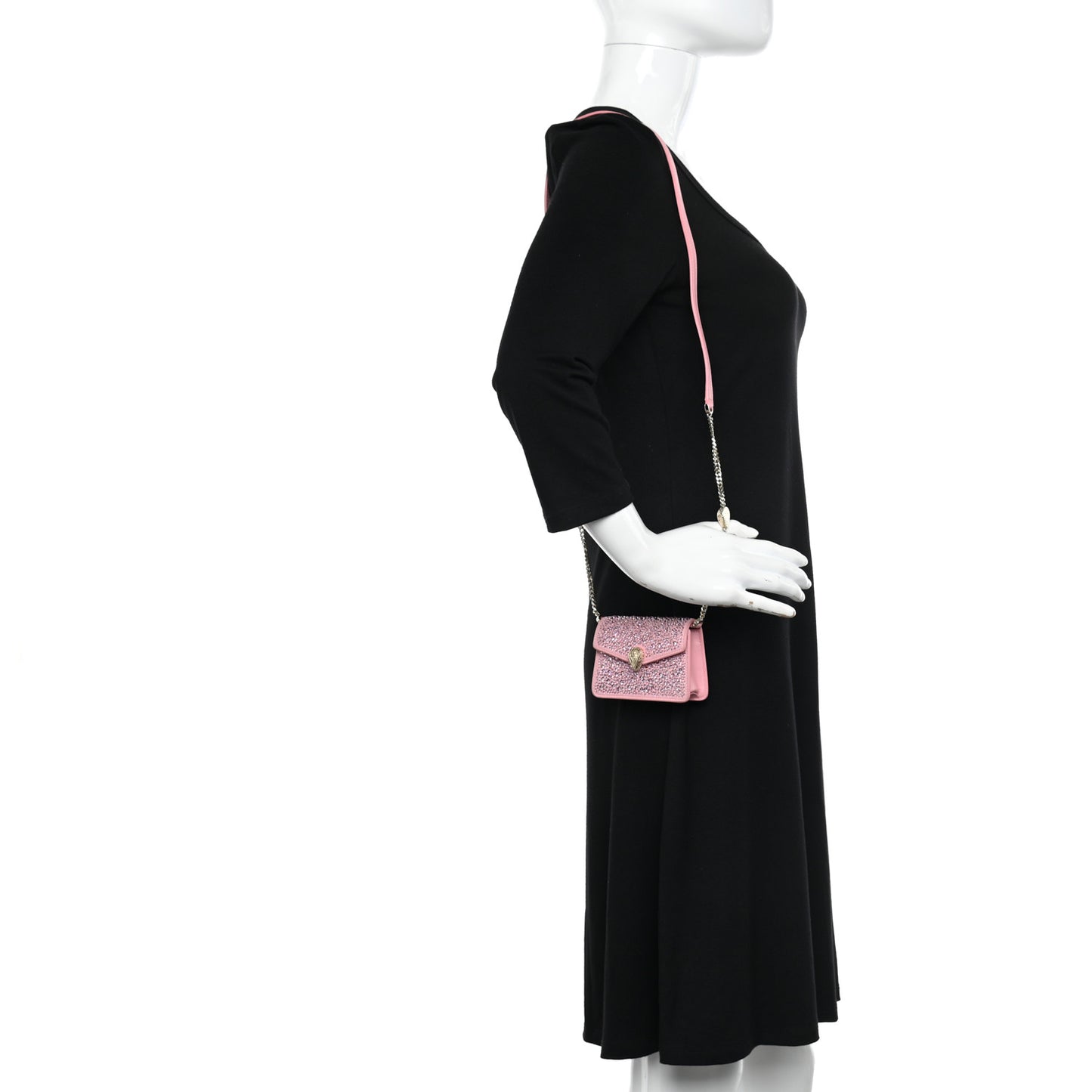 Crystal Serpenti Forever Crossbody Pink