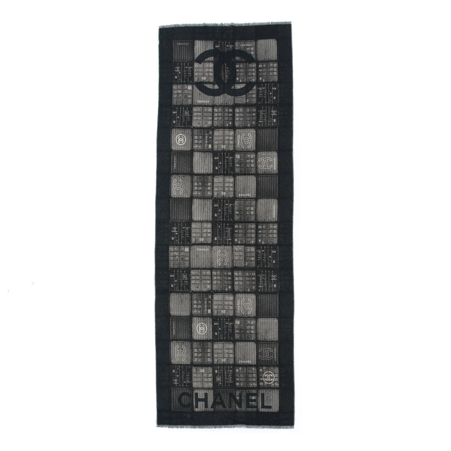 Chanel Cashmere CC Scarf Grey 1 of 4