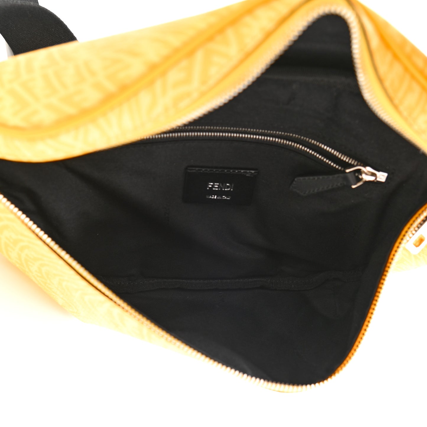 X SARAH COLEMAN Glazed Fabric Vitello Grace Light Micro FF Vertigo Belt Bag Mimosa