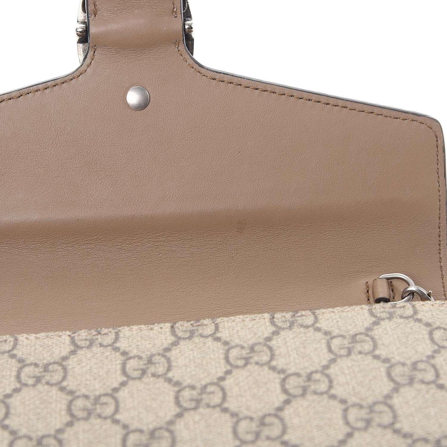 Gucci GG Supreme Monogram Mini Dionysus Chain Wallet Beige Taupe 9 of 9