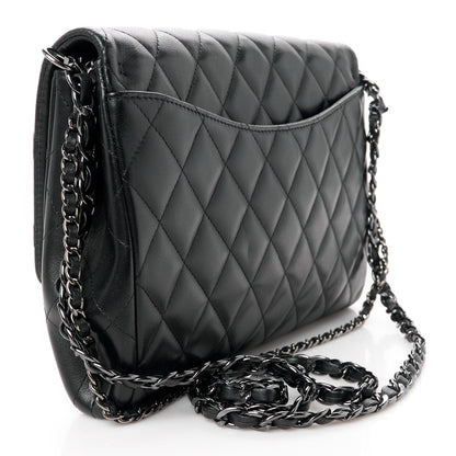 Chanel Lambskin Quilted Clutch with Chain Flap Black 3 of 12