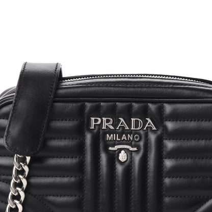 Prada Soft Calfskin Diagramme Crossbody Bag Black 9 of 9