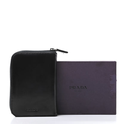Prada Spazzolato Zip Around Agenda Holder Black 9 of 9