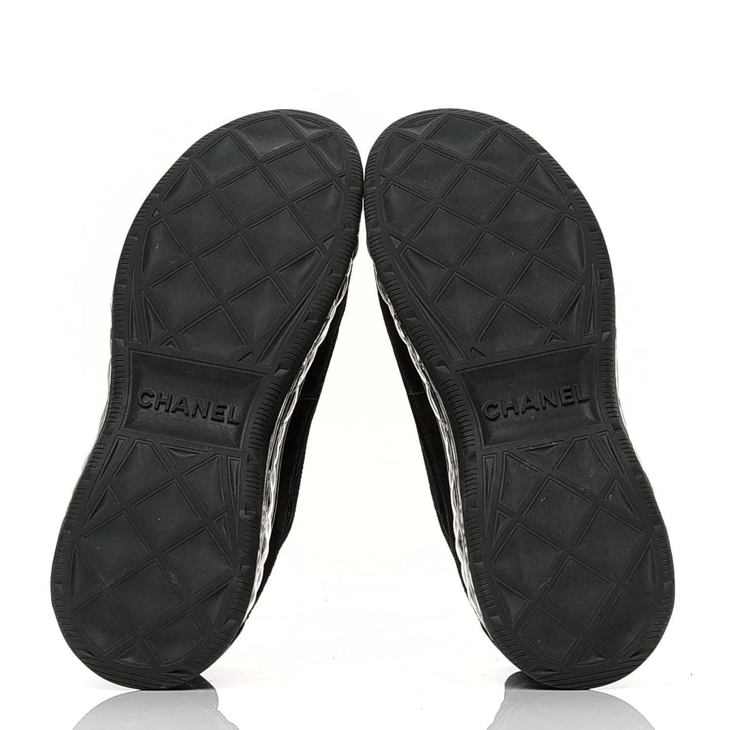 Suede Calfskin Velvet Grosgrain CC Sneakers 38 Black