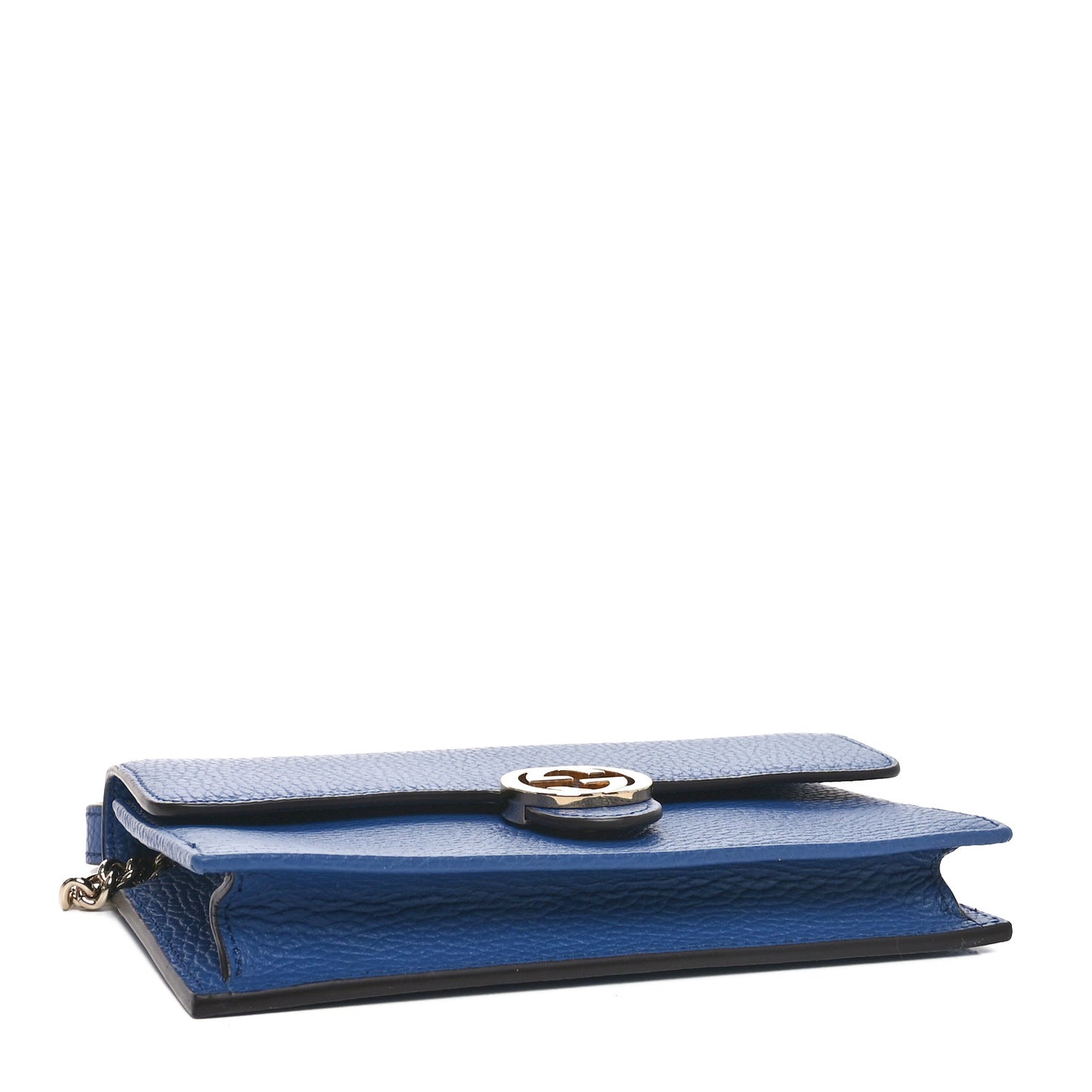 Dollar Calfskin Interlocking G Chain Wallet Caspian