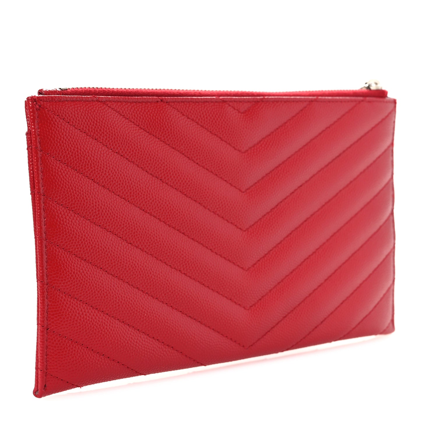 Grain De Poudre Chevron Monogram Bill Pouch Rouge Eros
