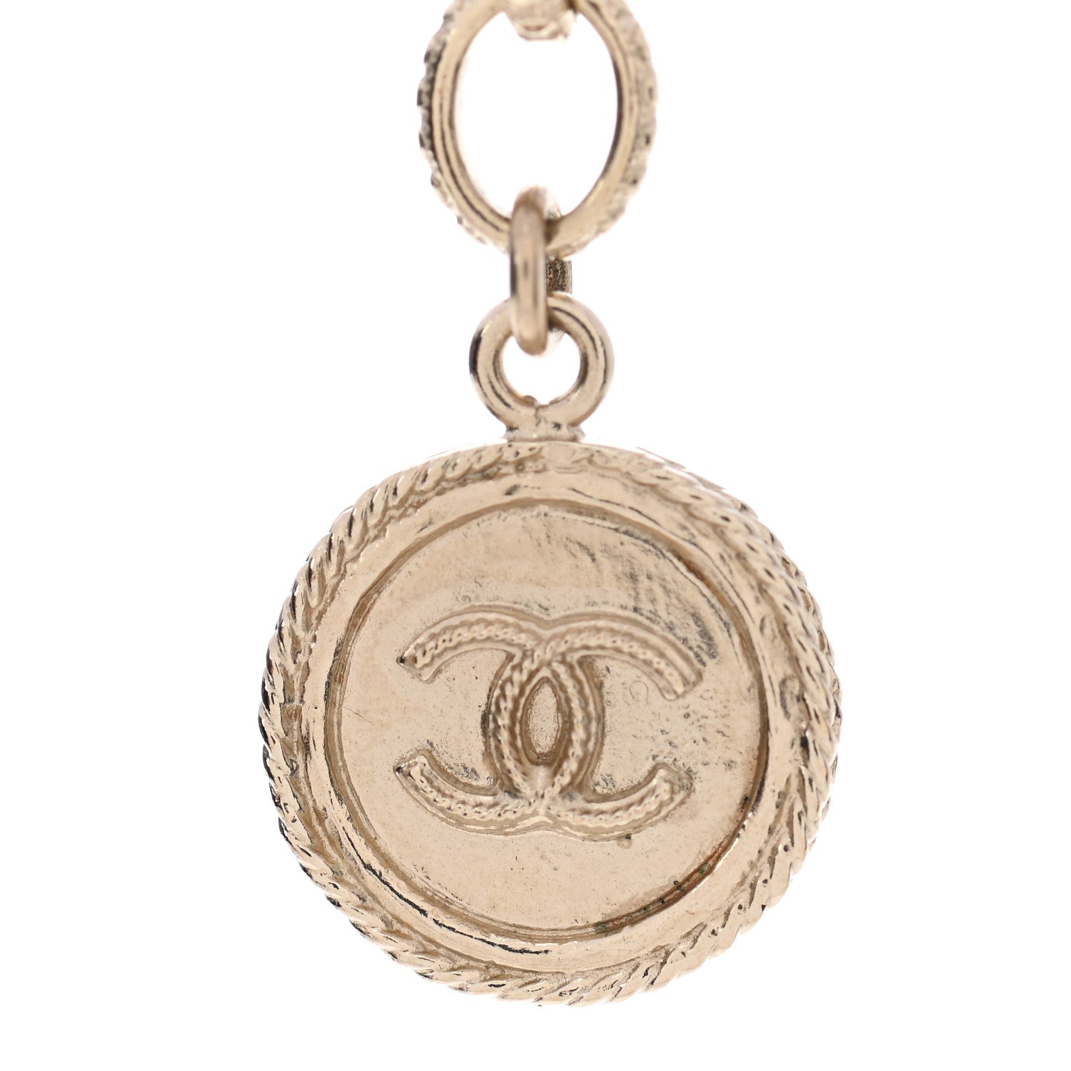 Chanel Metal Lambskin CC Chain Link Bracelet Blue 5 of 5