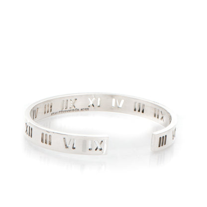 Tiffany Sterling Silver Atlas Pierced Cuff Bracelet 3 of 5