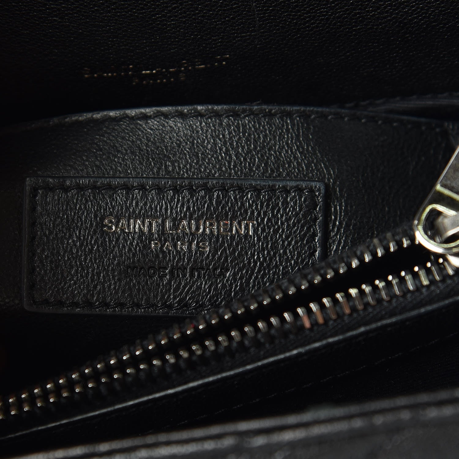 Saint Laurent Sheepskin Matelasse Chevron Monogram Medium College Bag Black 7 of 10