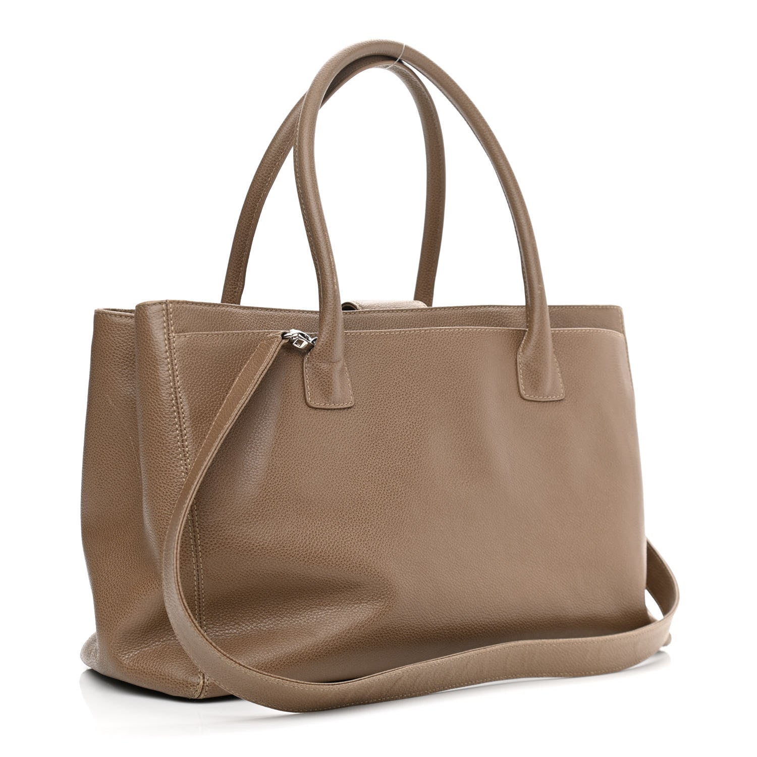 Chanel Calfskin Cerf Executive Shopper Tote Beige 3 of 17