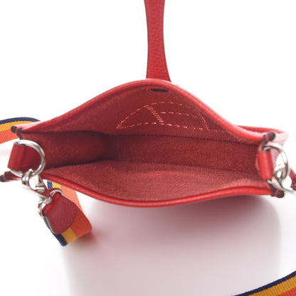 Hermes Taurillon Clemence Amazone Evelyne TPM Rouge Casaque 5 of 8