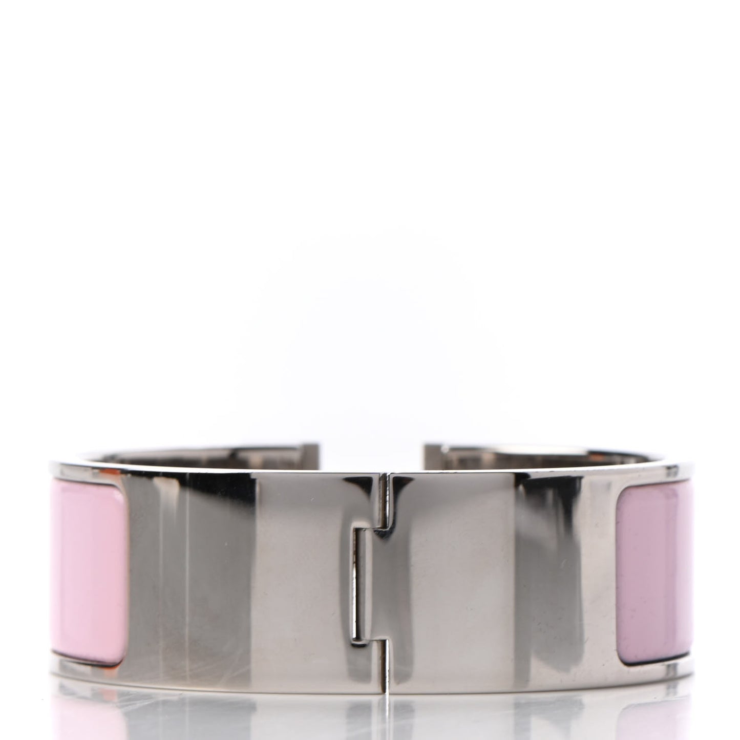 Enamel Wide Clic Clac H Bracelet PM Rose Dragee