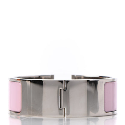 Hermes Enamel Wide Clic Clac H Bracelet PM Rose Dragee 3 of 6