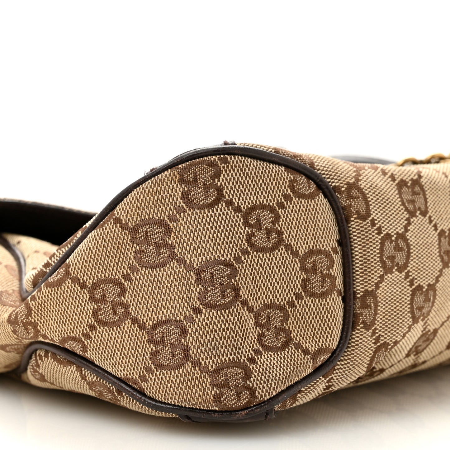 Monogram Horsebit Chain Flap Shoulder Bag Brown