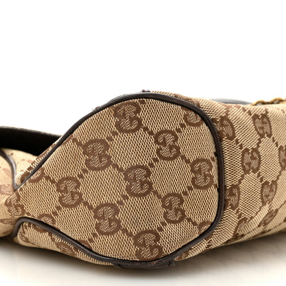 Gucci Monogram Horsebit Chain Flap Shoulder Bag Brown 9 of 15