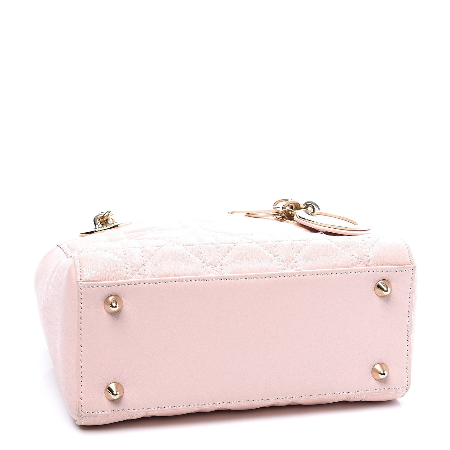 Lambskin Cannage Lady Dior Double Chain Bag Pink