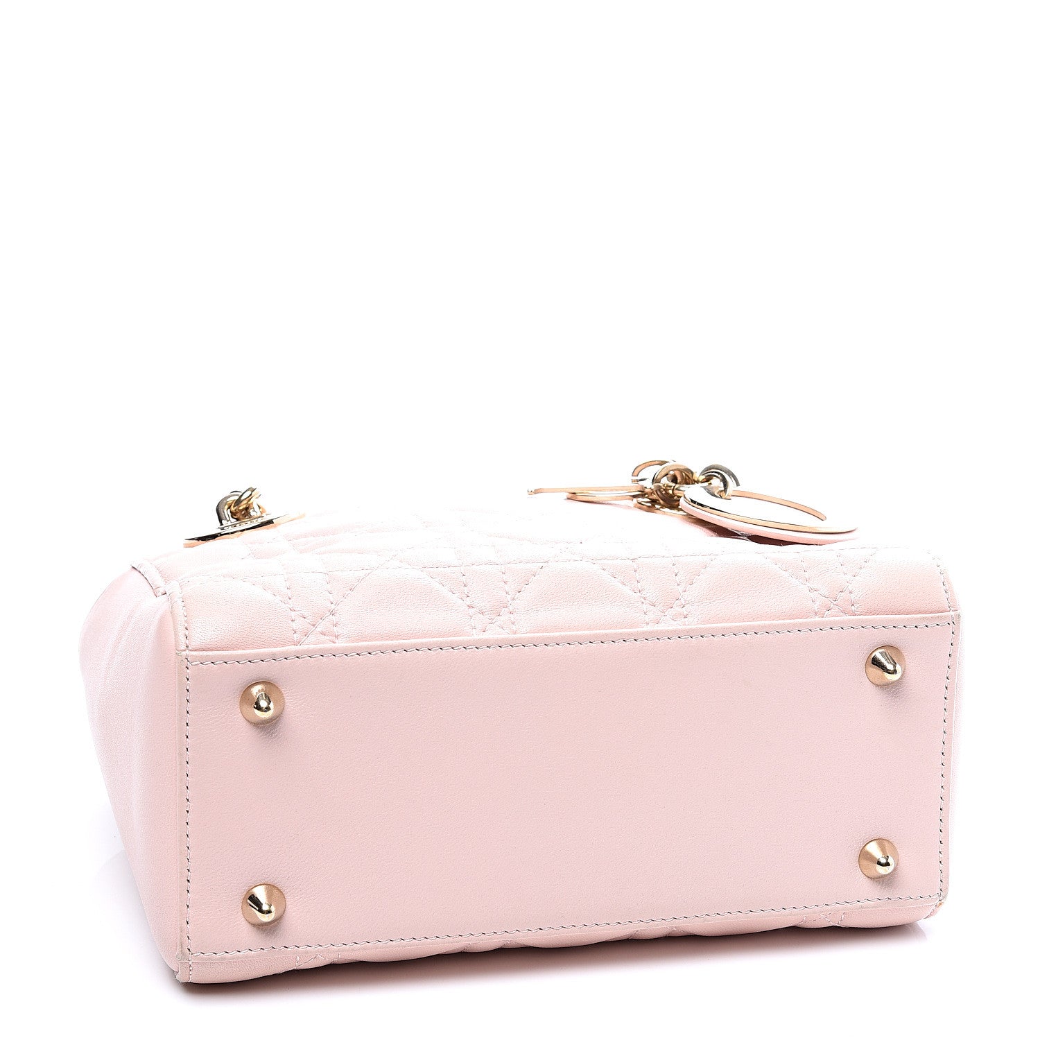 Christian Dior Lambskin Cannage Lady Dior Double Chain Bag Pink 3 of 9