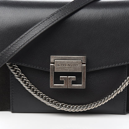 Givenchy Goatskin Suede Small GV3 Shoulder Bag Black 8 of 8