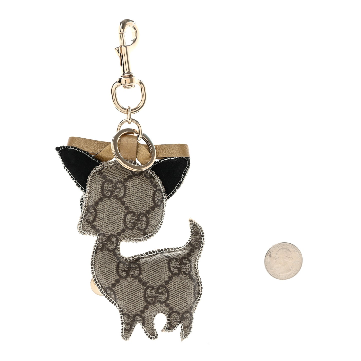 GG Supreme Monogram Dog Key Charm