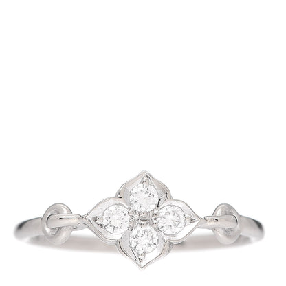 Cartier 18K White Gold Diamond Hindu Floral Ring 48 4.5 1 of 5