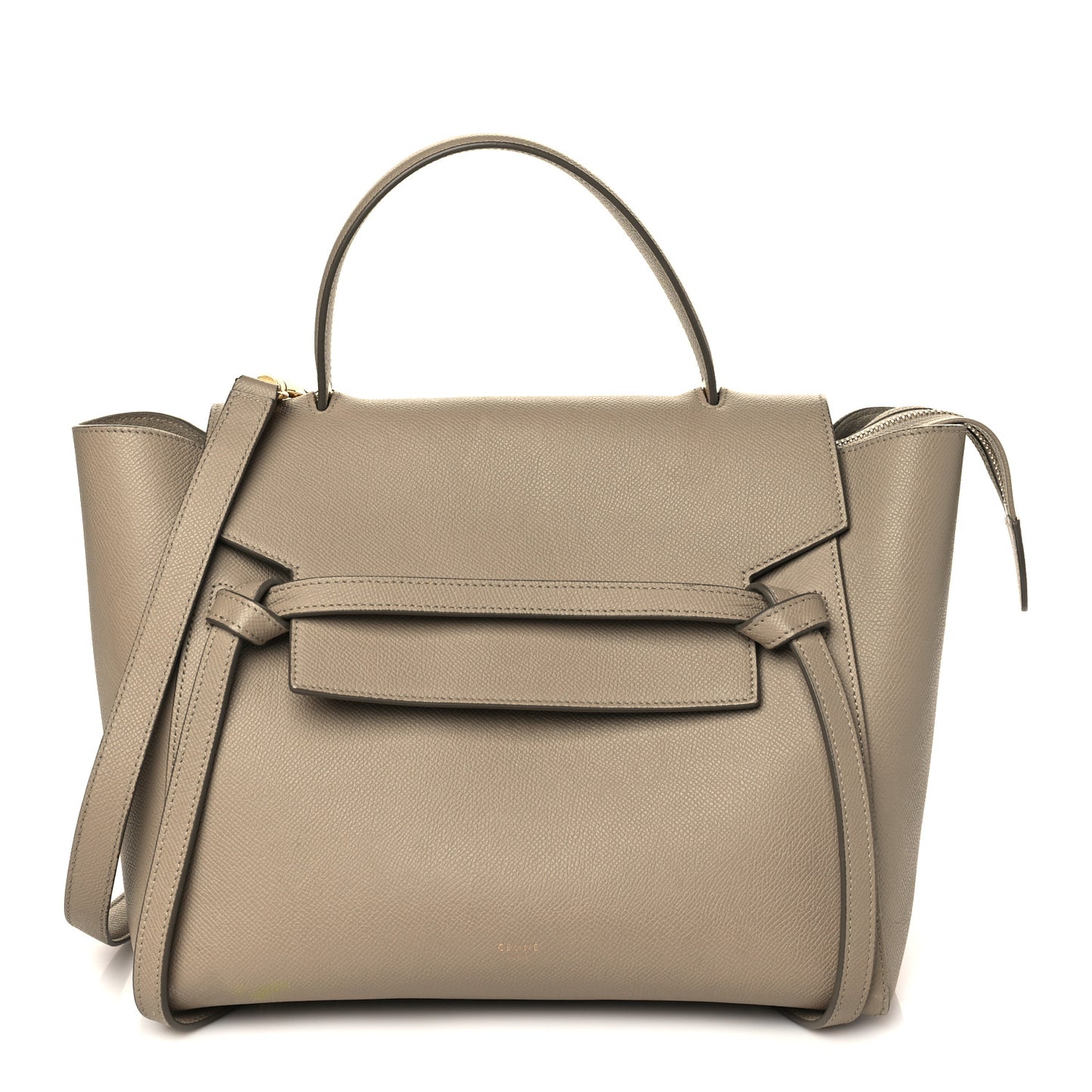 Grained Calfskin Mini Belt Bag Light Taupe