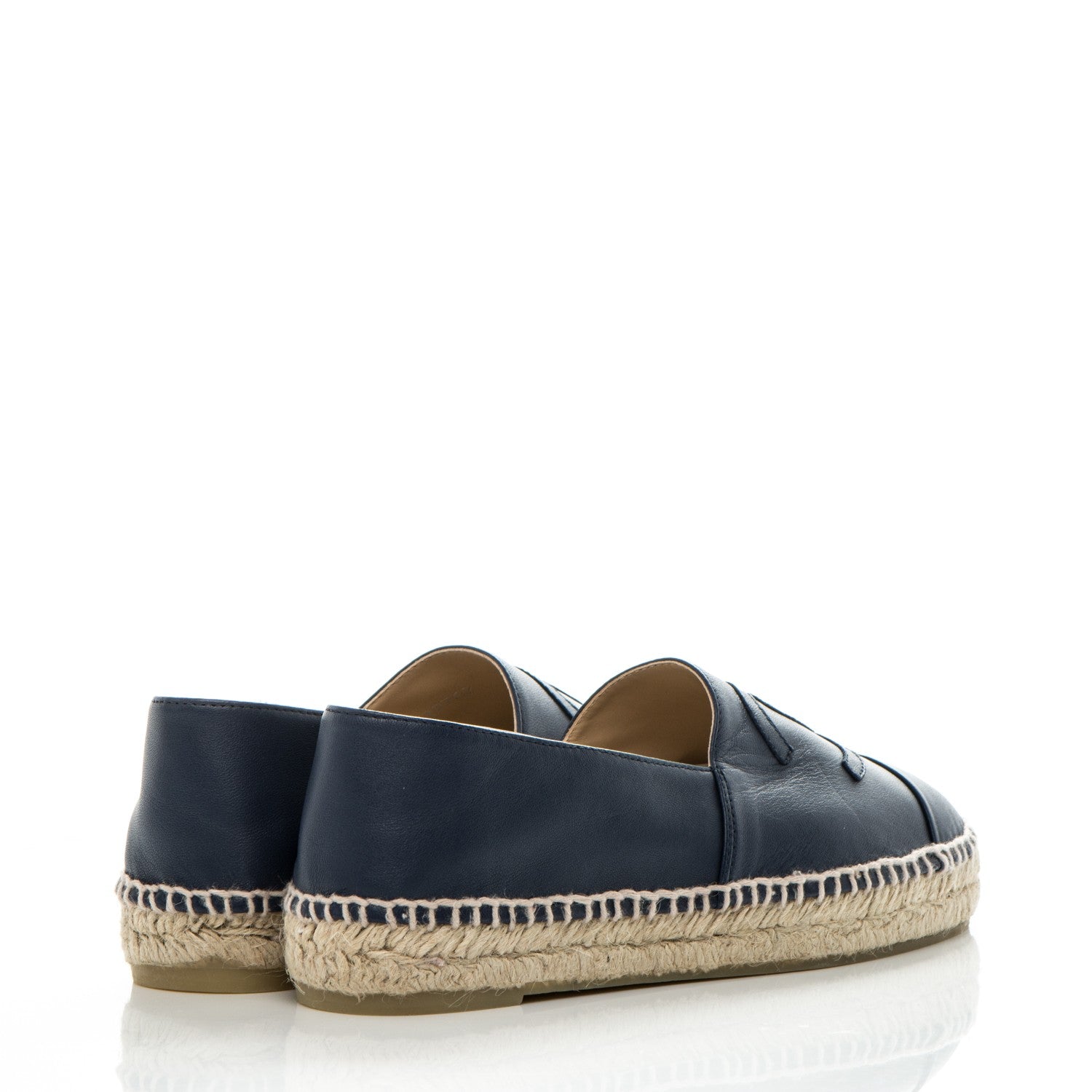 Chanel Lambskin CC Espadrilles 37 Dark Navy 4 of 7