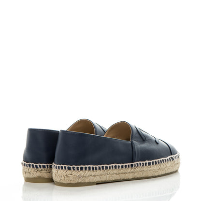 Chanel Lambskin CC Espadrilles 37 Dark Navy 4 of 7