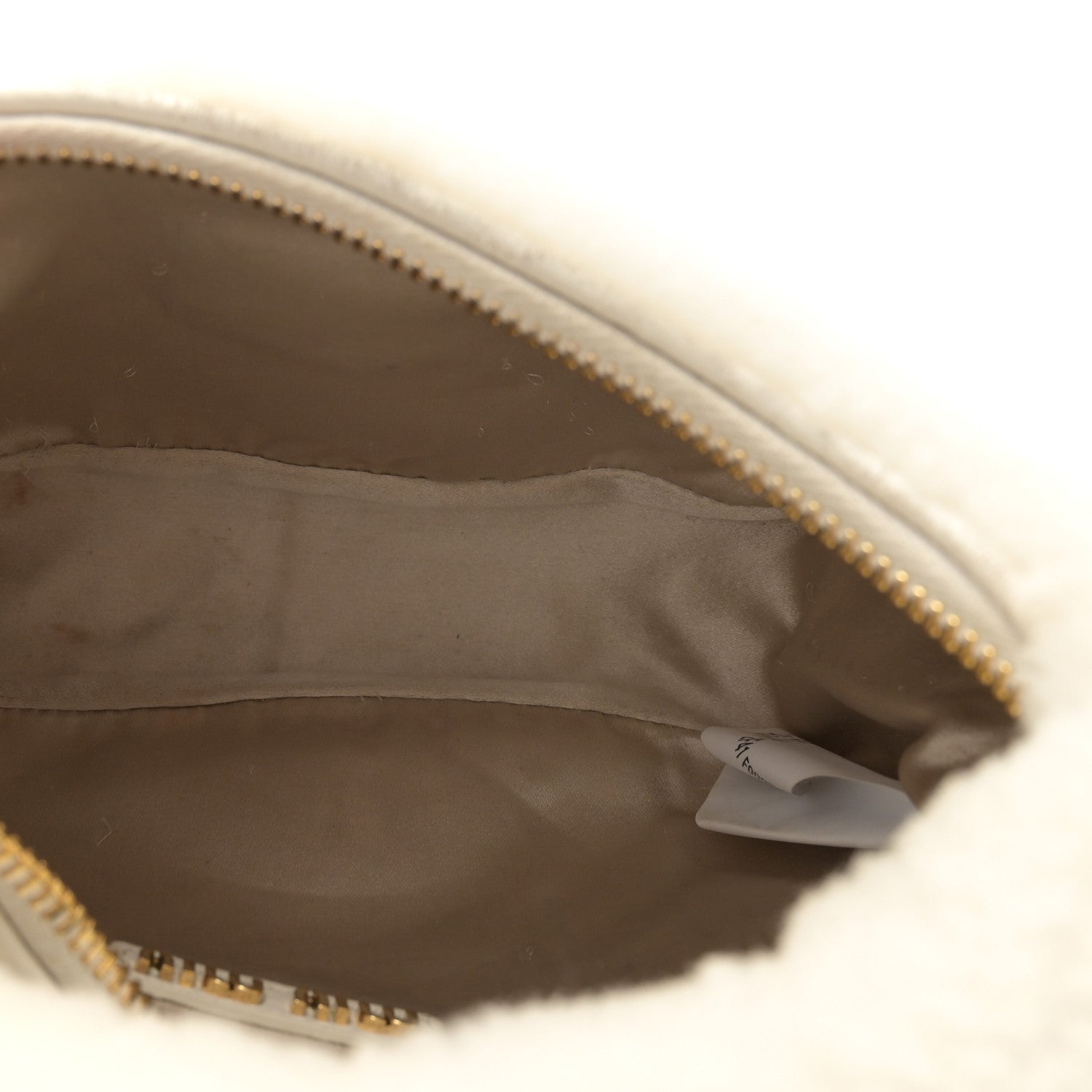 Miu Miu Montone Shearling Small Wander Hobo White 5 of 12