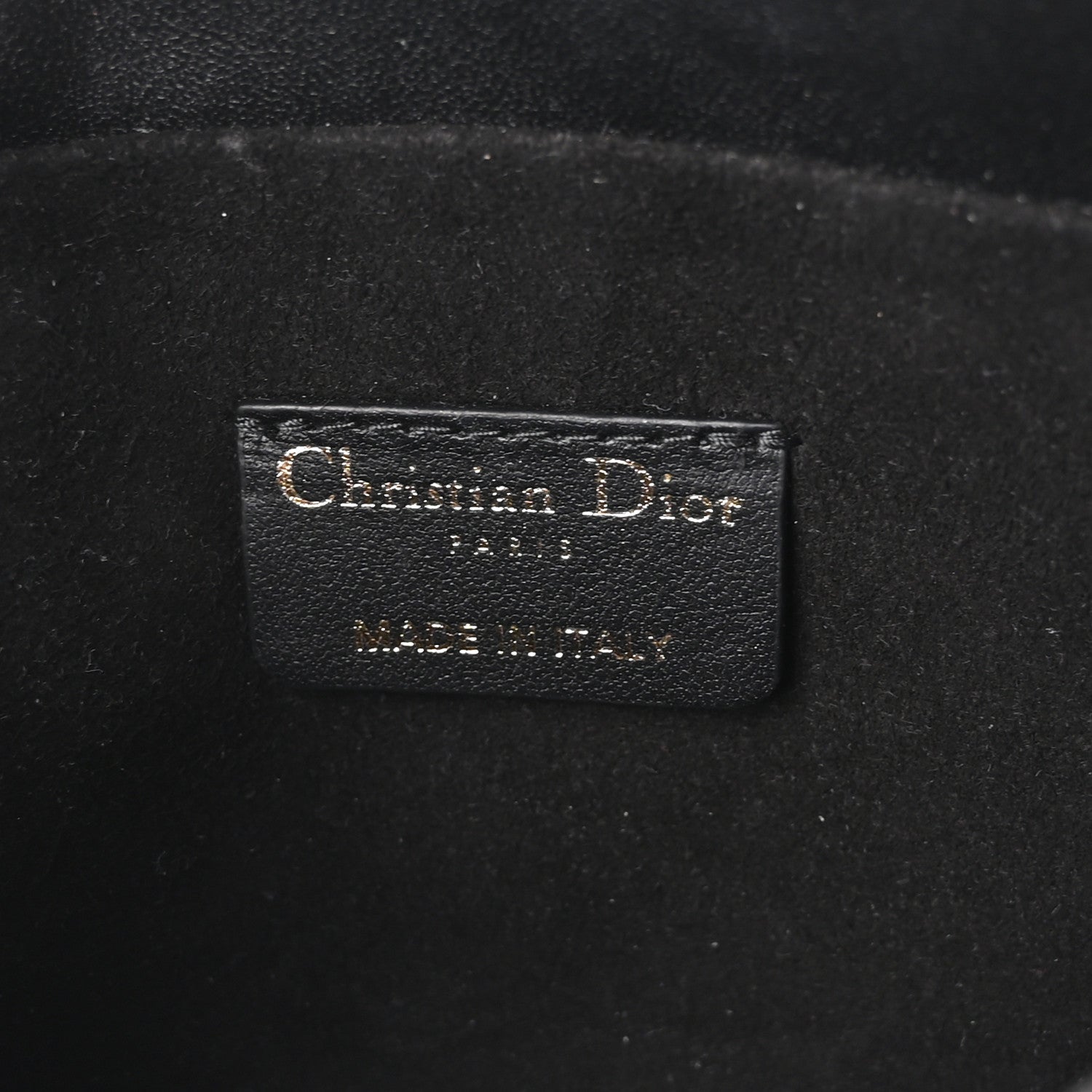 Christian Dior Lambskin Cannage Mini Top Handle Drawstring Bag Black 5 of 9