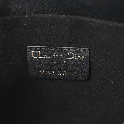 Christian Dior Lambskin Cannage Mini Top Handle Drawstring Bag Black 5 of 9