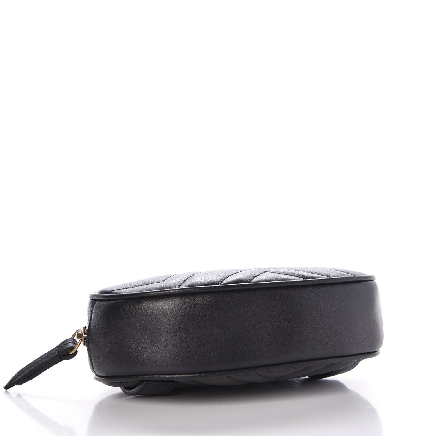 Gucci Calfskin Matelasse GG Marmont Belt Bag 85 34 Black 4 of 8