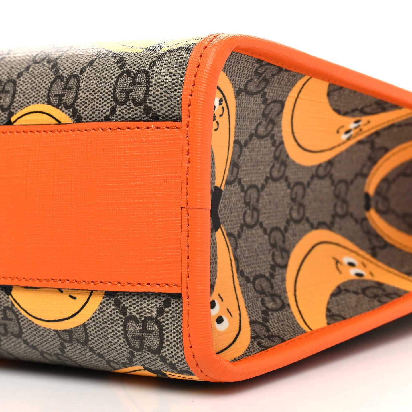 GG Supreme Monogram Banana Childrens Tote Beige Ebony Multicolor Carrot Orange